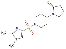 1-{1-[(1,2-dimethyl-1H-imidazol-4-yl)sulfonyl]piperidin-4-yl}pyrrolidin-2-one