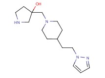 3-({4-[2-(1H-pyrazol-1-yl)ethyl]-1-piperidinyl}methyl)-3-pyrrolidinol dihydrochloride