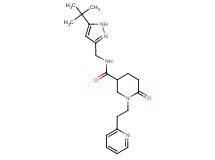 N-[(5-tert-butyl-1H-pyrazol-3-yl)methyl]-6-oxo-1-[2-(2-pyridinyl)ethyl]-3-piperidinecarboxamide