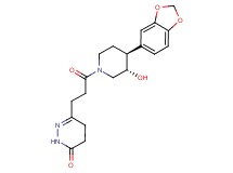 6-{3-[(3S*,4S*)-4-(1,3-benzodioxol-5-yl)-3-hydroxypiperidin-1-yl]-3-oxopropyl}-4,5-dihydropyridazin-3(2H)-one