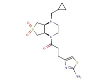4-{3-[(4aS*,7aR*)-4-(cyclopropylmethyl)-6,6-dioxidohexahydrothieno[3,4-b]pyrazin-1(2H)-yl]-3-oxopropyl}-1,3-thiazol-2-amine