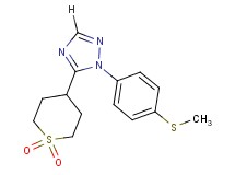 5-(1,1-dioxidotetrahydro-2H-thiopyran-4-yl)-1-[4-(methylthio)phenyl]-1H-1,2,4-triazole