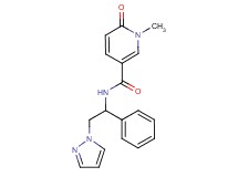 1-methyl-6-oxo-N-[1-phenyl-2-(1H-pyrazol-1-yl)ethyl]-1,6-dihydropyridine-3-carboxamide
