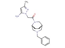 1-{2-[(1S*,5R*)-3-benzyl-3,6-diazabicyclo[3.2.2]non-6-yl]-2-oxoethyl}-3-methyl-1H-pyrazol-5-amine