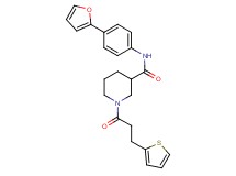 N-[4-(2-furyl)phenyl]-1-[3-(2-thienyl)propanoyl]-3-piperidinecarboxamide