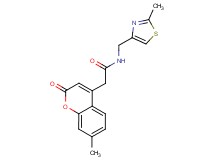 2-(7-methyl-2-oxo-2H-chromen-4-yl)-N-[(2-methyl-1,3-thiazol-4-yl)methyl]acetamide