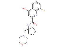 8-fluoro-4-hydroxy-N-[1-(4-morpholinylmethyl)cyclopentyl]-2-quinolinecarboxamide