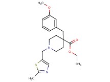 ethyl 4-(3-methoxybenzyl)-1-[(2-methyl-1,3-thiazol-5-yl)methyl]-4-piperidinecarboxylate