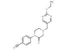 4-(4-{[2-(ethylthio)-5-pyrimidinyl]methyl}-2-oxo-1-piperazinyl)benzonitrile
