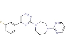 1-[5-(3-fluorophenyl)-1,2,4-triazin-3-yl]-4-(2-pyrimidinyl)-1,4-diazepane