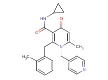 N-cyclopropyl-6-methyl-2-(2-methylbenzyl)-4-oxo-1-(4-pyridinylmethyl)-1,4-dihydro-3-pyridinecarboxamide