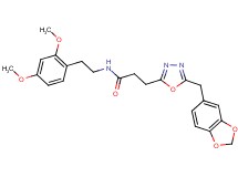 3-[5-(1,3-benzodioxol-5-ylmethyl)-1,3,4-oxadiazol-2-yl]-N-[2-(2,4-dimethoxyphenyl)ethyl]propanamide