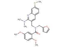 N-{[2-(dimethylamino)-7-(methylthio)-3-quinolinyl]methyl}-N-(2-furylmethyl)-2,5-dimethoxybenzamide