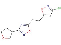 5-[2-(3-chloroisoxazol-5-yl)ethyl]-3-(tetrahydrofuran-3-yl)-1,2,4-oxadiazole
