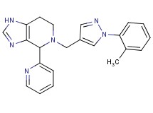 5-{[1-(2-methylphenyl)-1H-pyrazol-4-yl]methyl}-4-pyridin-2-yl-4,5,6,7-tetrahydro-1H-imidazo[4,5-c]pyridine