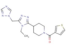4-[4-ethyl-5-(1H-1,2,4-triazol-1-ylmethyl)-4H-1,2,4-triazol-3-yl]-1-(3-thienylcarbonyl)piperidine