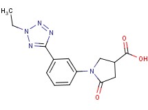 1-[3-(2-ethyl-2H-tetrazol-5-yl)phenyl]-5-oxopyrrolidine-3-carboxylic acid