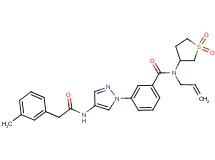 N-allyl-N-(1,1-dioxidotetrahydro-3-thienyl)-3-(4-{[(3-methylphenyl)acetyl]amino}-1H-pyrazol-1-yl)benzamide