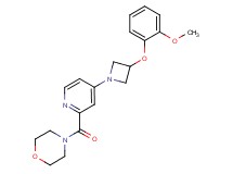 4-({4-[3-(2-methoxyphenoxy)-1-azetidinyl]-2-pyridinyl}carbonyl)morpholine