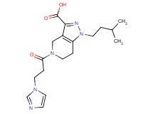 5-[3-(1H-imidazol-1-yl)propanoyl]-1-(3-methylbutyl)-4,5,6,7-tetrahydro-1H-pyrazolo[4,3-c]pyridine-3-carboxylic acid