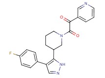 2-{3-[4-(4-fluorophenyl)-1H-pyrazol-5-yl]piperidin-1-yl}-2-oxo-1-pyridin-3-ylethanone
