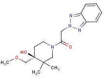 (4S*)-1-(2H-1,2,3-benzotriazol-2-ylacetyl)-4-(methoxymethyl)-3,3-dimethylpiperidin-4-ol