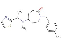 1-(4-methylbenzyl)-5-{methyl[1-(1,3-thiazol-2-yl)ethyl]amino}-2-azepanone