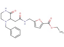 ethyl 5-({[(1-benzyl-3-oxo-2-piperazinyl)acetyl]amino}methyl)-2-furoate