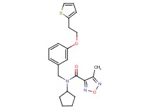 N-cyclopentyl-4-methyl-N-{3-[2-(2-thienyl)ethoxy]benzyl}-1,2,5-oxadiazole-3-carboxamide