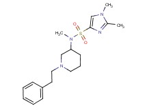 N,1,2-trimethyl-N-[1-(2-phenylethyl)-3-piperidinyl]-1H-imidazole-4-sulfonamide