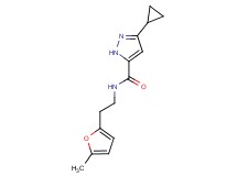 3-cyclopropyl-N-[2-(5-methyl-2-furyl)ethyl]-1H-pyrazole-5-carboxamide