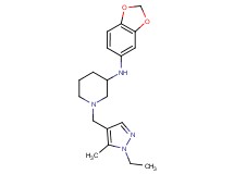 N-1,3-benzodioxol-5-yl-1-[(1-ethyl-5-methyl-1H-pyrazol-4-yl)methyl]-3-piperidinamine