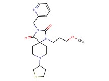 1-(3-methoxypropyl)-3-(2-pyridinylmethyl)-8-(tetrahydro-3-thienyl)-1,3,8-triazaspiro[4.5]decane-2,4-dione
