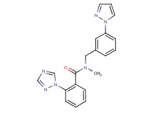 N-methyl-N-[3-(1H-pyrazol-1-yl)benzyl]-2-(1H-1,2,4-triazol-1-yl)benzamide
