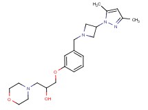 1-(3-{[3-(3,5-dimethyl-1H-pyrazol-1-yl)azetidin-1-yl]methyl}phenoxy)-3-morpholin-4-ylpropan-2-ol
