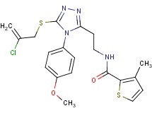 N-{2-[5-[(2-chloro-2-propen-1-yl)thio]-4-(4-methoxyphenyl)-4H-1,2,4-triazol-3-yl]ethyl}-3-methyl-2-thiophenecarboxamide