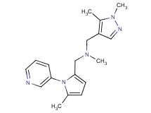 1-(1,5-dimethyl-1H-pyrazol-4-yl)-N-methyl-N-[(5-methyl-1-pyridin-3-yl-1H-pyrrol-2-yl)methyl]methanamine