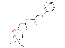 N-[1-(2,2-dimethylpropyl)-5-oxo-3-pyrrolidinyl]-2-(phenylthio)acetamide
