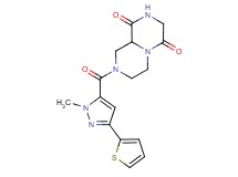 8-{[1-methyl-3-(2-thienyl)-1H-pyrazol-5-yl]carbonyl}tetrahydro-2H-pyrazino[1,2-a]pyrazine-1,4(3H,6H)-dione