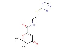 2,2-dimethyl-4-oxo-N-[2-(1H-1,2,4-triazol-5-ylthio)ethyl]-3,4-dihydro-2H-pyran-6-carboxamide