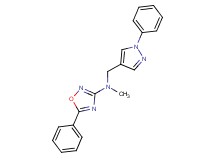 N-methyl-5-phenyl-N-[(1-phenyl-1H-pyrazol-4-yl)methyl]-1,2,4-oxadiazol-3-amine