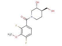 (3R*,4R*)-1-(2,4-difluoro-3-methoxybenzoyl)-4-(hydroxymethyl)-3-piperidinol
