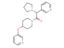 3-[2-oxo-2-[4-(3-pyridinyloxy)-1-piperidinyl]-1-(1-pyrrolidinyl)ethyl]pyridine