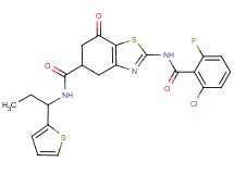 2-[(2-chloro-6-fluorobenzoyl)amino]-7-oxo-N-[1-(2-thienyl)propyl]-4,5,6,7-tetrahydro-1,3-benzothiazole-5-carboxamide