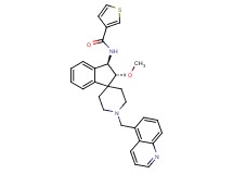 N-[(2R*,3R*)-2-methoxy-1'-(5-quinolinylmethyl)-2,3-dihydrospiro[indene-1,4'-piperidin]-3-yl]-3-thiophenecarboxamide