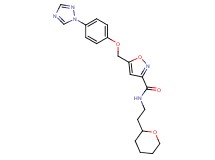 N-[2-(tetrahydro-2H-pyran-2-yl)ethyl]-5-{[4-(1H-1,2,4-triazol-1-yl)phenoxy]methyl}-3-isoxazolecarboxamide