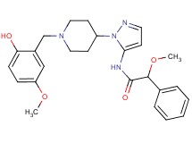 N-{1-[1-(2-hydroxy-5-methoxybenzyl)-4-piperidinyl]-1H-pyrazol-5-yl}-2-methoxy-2-phenylacetamide
