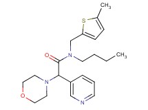 N-butyl-N-[(5-methyl-2-thienyl)methyl]-2-morpholin-4-yl-2-pyridin-3-ylacetamide