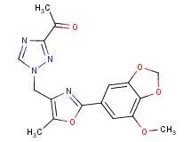 1-(1-{[2-(7-methoxy-1,3-benzodioxol-5-yl)-5-methyl-1,3-oxazol-4-yl]methyl}-1H-1,2,4-triazol-3-yl)ethanone