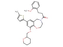 4-[3-(2-methoxyphenyl)propanoyl]-7-(5-methyl-2-thienyl)-9-(tetrahydro-2H-pyran-2-ylmethoxy)-2,3,4,5-tetrahydro-1,4-benzoxazepine